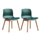Natural Beech Legs Side Chair Scandinavian Armless Dining Chairs Blackish Green 2 Piece Set Clearhalo 'Dining Chairs' 'Dining Tables & Seating' 'dining_chair' 'furn' 'furn_dining_chair' 'Furniture' 'Kitchen & Dining Furniture' 5598173