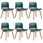 Natural Beech Legs Side Chair Scandinavian Armless Dining Chairs Blackish Green 6 Piece Set Clearhalo 'Dining Chairs' 'Dining Tables & Seating' 'dining_chair' 'furn' 'furn_dining_chair' 'Furniture' 'Kitchen & Dining Furniture' 5598175