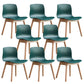 Natural Beech Legs Side Chair Scandinavian Armless Dining Chairs Blackish Green 8 Piece Set Clearhalo 'Dining Chairs' 'Dining Tables & Seating' 'dining_chair' 'furn' 'furn_dining_chair' 'Furniture' 'Kitchen & Dining Furniture' 5598176