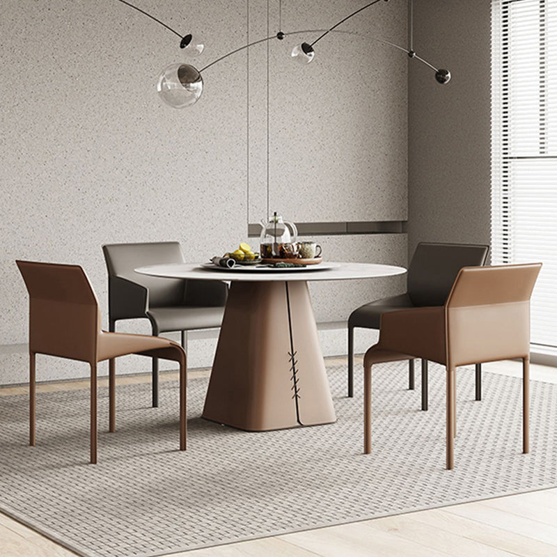 Upholstered Dining Accent Chair Faux Leather Dining Chair for Home