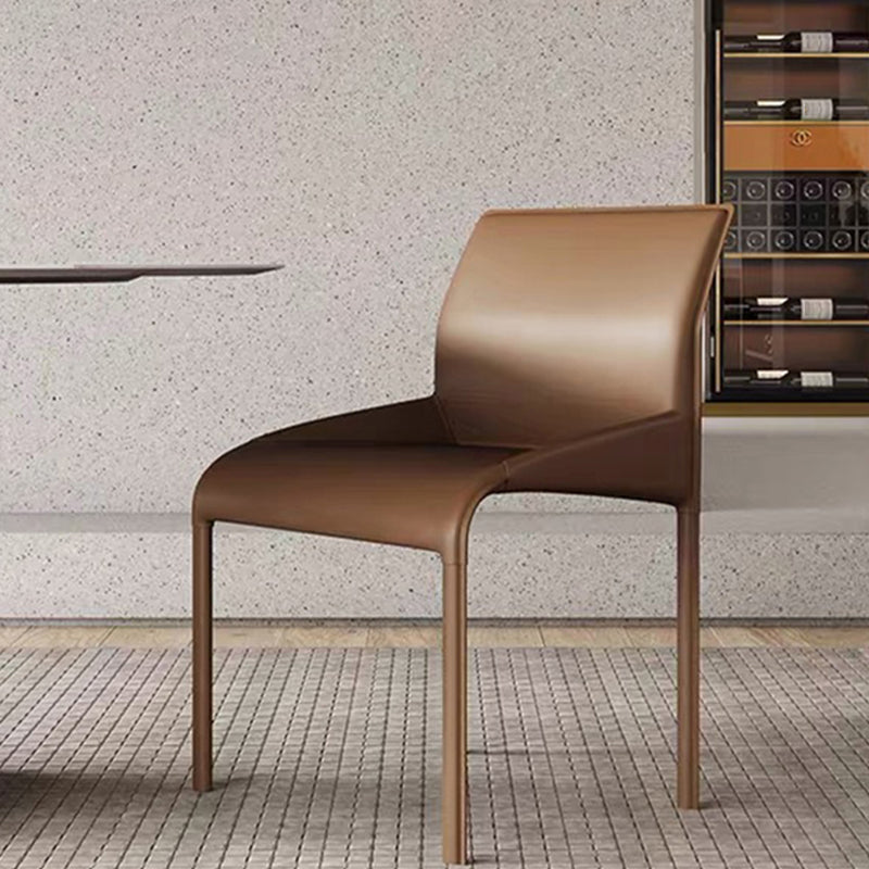 Upholstered Dining Accent Chair Faux Leather Dining Chair for Home