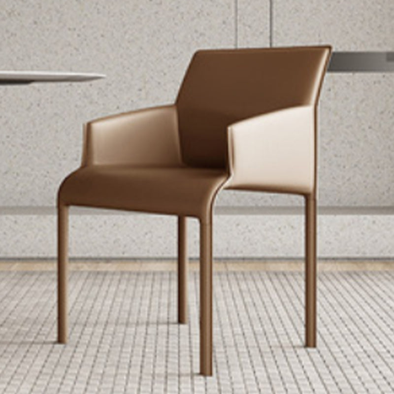 Upholstered Dining Accent Chair Faux Leather Dining Chair for Home