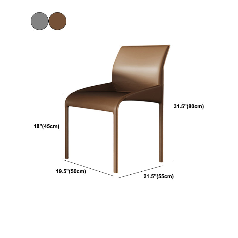 Upholstered Dining Accent Chair Faux Leather Dining Chair for Home