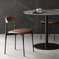 Industrial Stackable Dining Chairs Black Iron Legs Armless Dining Side Chair