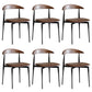 Industrial Stackable Dining Chairs Black Iron Legs Armless Dining Side Chair