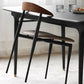 Industrial Stackable Dining Chairs Black Iron Legs Armless Dining Side Chair