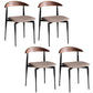 Industrial Stackable Dining Chairs Black Iron Legs Armless Dining Side Chair