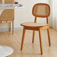 Rubber Wood Armless Dining Chairs Scandinavian Open Back Dining Side Chair