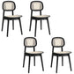 Rubber Wood Armless Dining Chairs Scandinavian Open Back Dining Side Chair