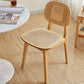 Rubber Wood Armless Dining Chairs Scandinavian Open Back Dining Side Chair
