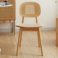 Rubber Wood Armless Dining Chairs Scandinavian Open Back Dining Side Chair