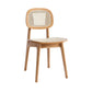Rubber Wood Armless Dining Chairs Scandinavian Open Back Dining Side Chair