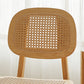 Rubber Wood Armless Dining Chairs Scandinavian Open Back Dining Side Chair