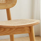 Rubber Wood Armless Dining Chairs Scandinavian Open Back Dining Side Chair