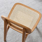 Rubber Wood Armless Dining Chairs Scandinavian Open Back Dining Side Chair