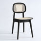 Rubber Wood Armless Dining Chairs Scandinavian Open Back Dining Side Chair