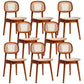 Rubber Wood Armless Dining Chairs Scandinavian Open Back Dining Side Chair