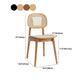 Rubber Wood Armless Dining Chairs Scandinavian Open Back Dining Side Chair