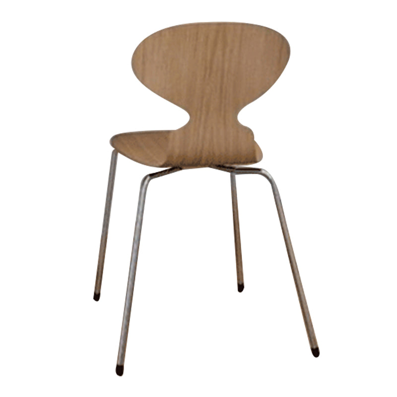 Metal and Wood Armless Dining Chairs Contemporary Side Chair Set Wood 1 Piece Clearhalo 'Dining Chairs' 'Dining Tables & Seating' 'dining_chair' 'furn' 'furn_dining_chair' 'Furniture' 'Kitchen & Dining Furniture' 5598321