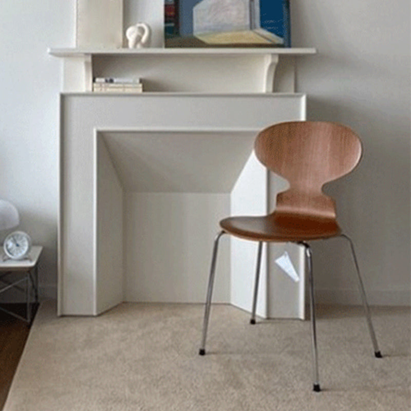 Metal and Wood Armless Dining Chairs Contemporary Side Chair Set Clearhalo 'Dining Chairs' 'Dining Tables & Seating' 'dining_chair' 'furn' 'furn_dining_chair' 'Furniture' 'Kitchen & Dining Furniture' 5598323