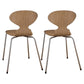 Metal and Wood Armless Dining Chairs Contemporary Side Chair Set Wood 2 Piece Set Clearhalo 'Dining Chairs' 'Dining Tables & Seating' 'dining_chair' 'furn' 'furn_dining_chair' 'Furniture' 'Kitchen & Dining Furniture' 5598324