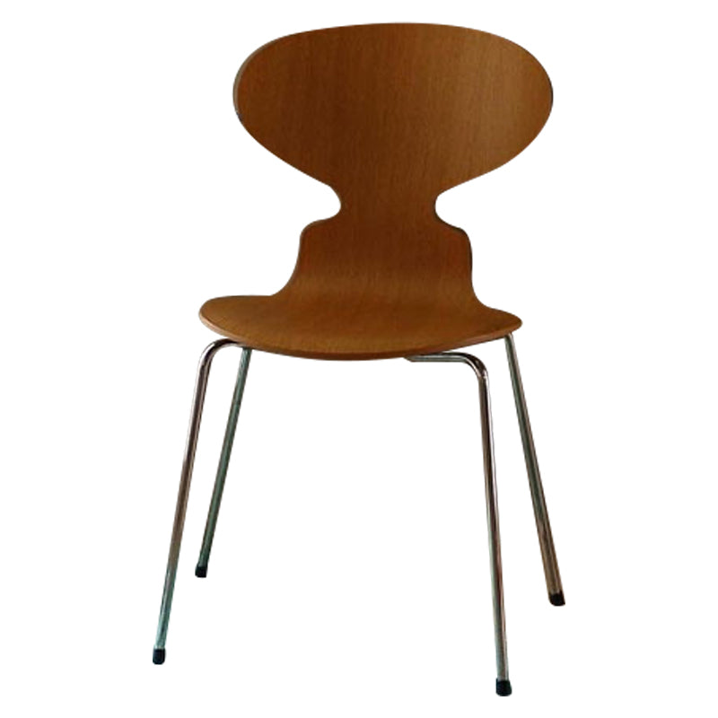 Metal and Wood Armless Dining Chairs Contemporary Side Chair Set Walnut 1 Piece Clearhalo 'Dining Chairs' 'Dining Tables & Seating' 'dining_chair' 'furn' 'furn_dining_chair' 'Furniture' 'Kitchen & Dining Furniture' 5598328