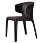 Faux Leather Dining Accent Chair Wingback Arm Chair for Home Black 1 Piece Clearhalo 'Dining Chairs' 'Dining Tables & Seating' 'dining_chair' 'furn' 'furn_dining_chair' 'Furniture' 'Kitchen & Dining Furniture' 5598359