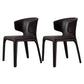 Faux Leather Dining Accent Chair Wingback Arm Chair for Home Black 2 Piece Set Clearhalo 'Dining Chairs' 'Dining Tables & Seating' 'dining_chair' 'furn' 'furn_dining_chair' 'Furniture' 'Kitchen & Dining Furniture' 5598360