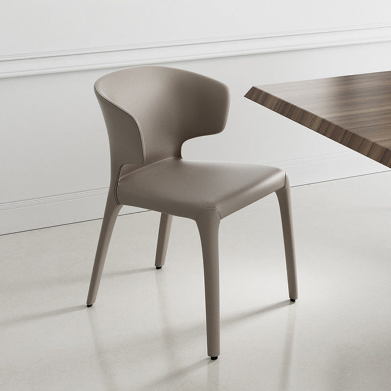 Faux Leather Dining Accent Chair Wingback Arm Chair for Home Clearhalo 'Dining Chairs' 'Dining Tables & Seating' 'dining_chair' 'furn' 'furn_dining_chair' 'Furniture' 'Kitchen & Dining Furniture' 5598361