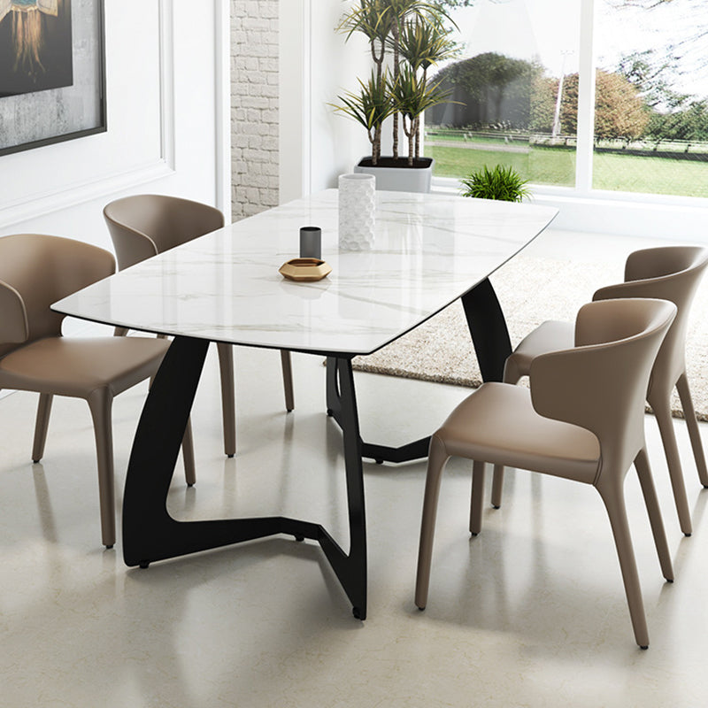 Faux Leather Dining Accent Chair Wingback Arm Chair for Home Clearhalo 'Dining Chairs' 'Dining Tables & Seating' 'dining_chair' 'furn' 'furn_dining_chair' 'Furniture' 'Kitchen & Dining Furniture' 5598362