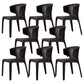 Faux Leather Dining Accent Chair Wingback Arm Chair for Home Black 8 Piece Set Clearhalo 'Dining Chairs' 'Dining Tables & Seating' 'dining_chair' 'furn' 'furn_dining_chair' 'Furniture' 'Kitchen & Dining Furniture' 5598367