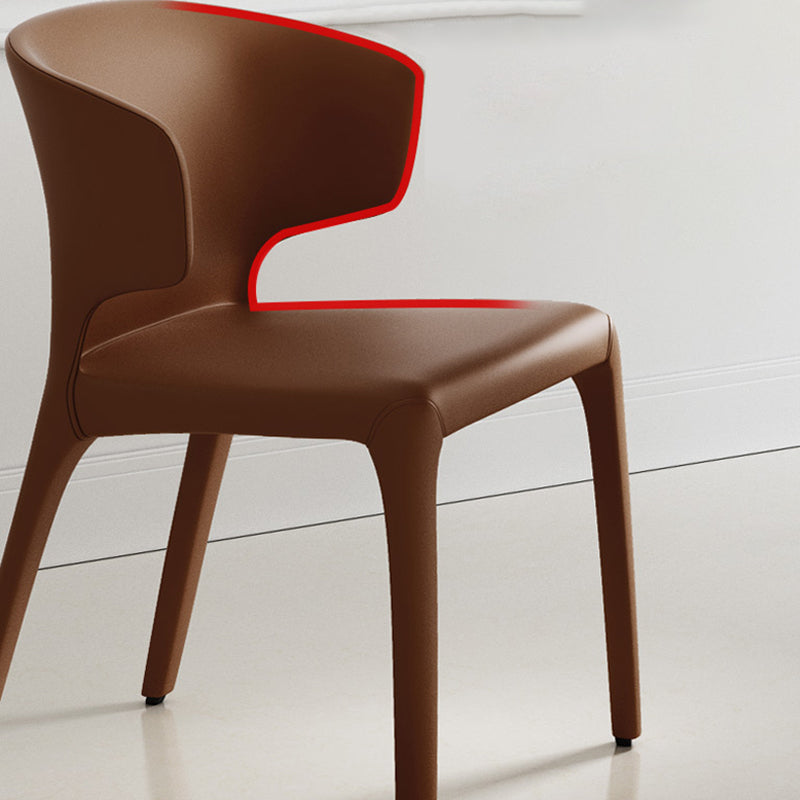 Faux Leather Dining Accent Chair Wingback Arm Chair for Home Clearhalo 'Dining Chairs' 'Dining Tables & Seating' 'dining_chair' 'furn' 'furn_dining_chair' 'Furniture' 'Kitchen & Dining Furniture' 5598369