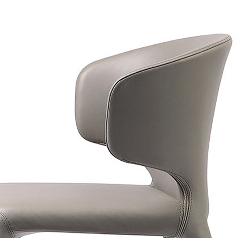 Faux Leather Dining Accent Chair Wingback Arm Chair for Home Clearhalo 'Dining Chairs' 'Dining Tables & Seating' 'dining_chair' 'furn' 'furn_dining_chair' 'Furniture' 'Kitchen & Dining Furniture' 5598372