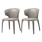 Faux Leather Dining Accent Chair Wingback Arm Chair for Home Light Gray 2 Piece Set Clearhalo 'Dining Chairs' 'Dining Tables & Seating' 'dining_chair' 'furn' 'furn_dining_chair' 'Furniture' 'Kitchen & Dining Furniture' 5598378