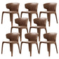Faux Leather Dining Accent Chair Wingback Arm Chair for Home Brown 8 Piece Set Clearhalo 'Dining Chairs' 'Dining Tables & Seating' 'dining_chair' 'furn' 'furn_dining_chair' 'Furniture' 'Kitchen & Dining Furniture' 5598386