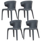 Faux Leather Dining Accent Chair Wingback Arm Chair for Home Blue 4 Piece Set Clearhalo 'Dining Chairs' 'Dining Tables & Seating' 'dining_chair' 'furn' 'furn_dining_chair' 'Furniture' 'Kitchen & Dining Furniture' 5598389
