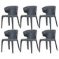 Faux Leather Dining Accent Chair Wingback Arm Chair for Home Blue 6 Piece Set Clearhalo 'Dining Chairs' 'Dining Tables & Seating' 'dining_chair' 'furn' 'furn_dining_chair' 'Furniture' 'Kitchen & Dining Furniture' 5598390