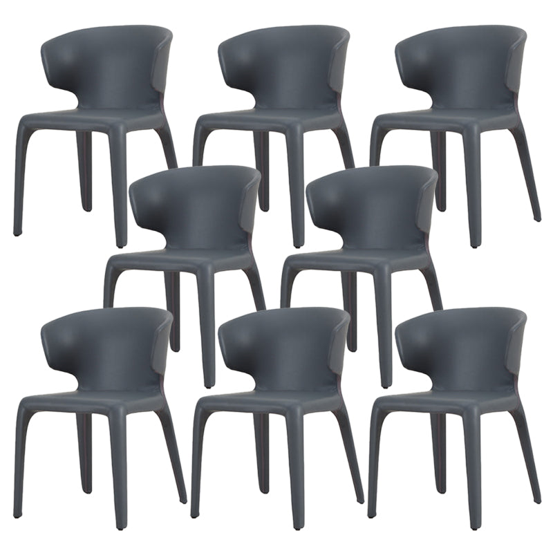 Faux Leather Dining Accent Chair Wingback Arm Chair for Home Blue 8 Piece Set Clearhalo 'Dining Chairs' 'Dining Tables & Seating' 'dining_chair' 'furn' 'furn_dining_chair' 'Furniture' 'Kitchen & Dining Furniture' 5598391