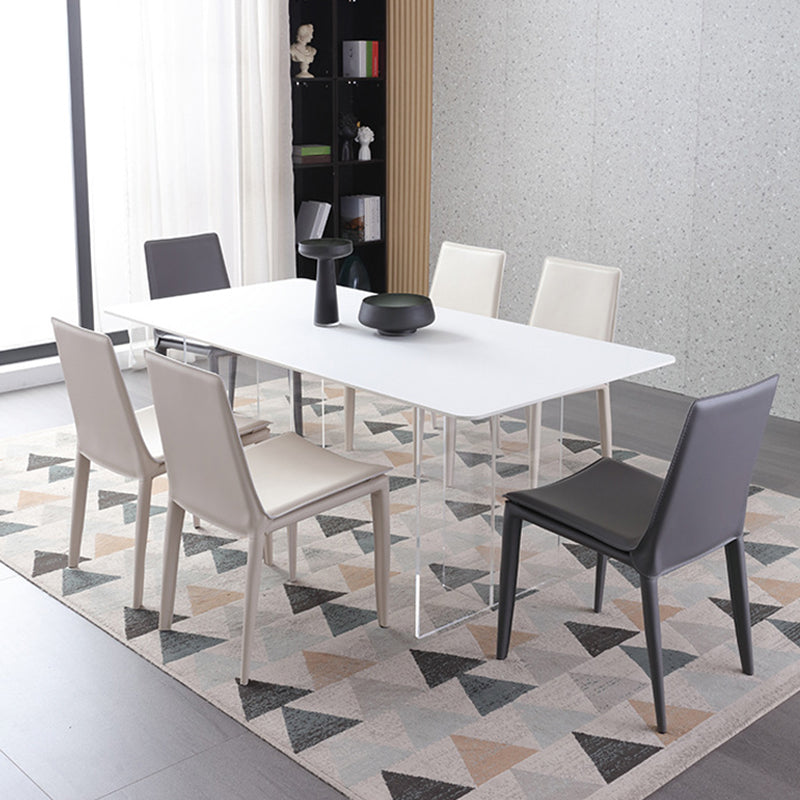 Faux Leather Dining Room Chair Modern Upholstered Dining Side Chair