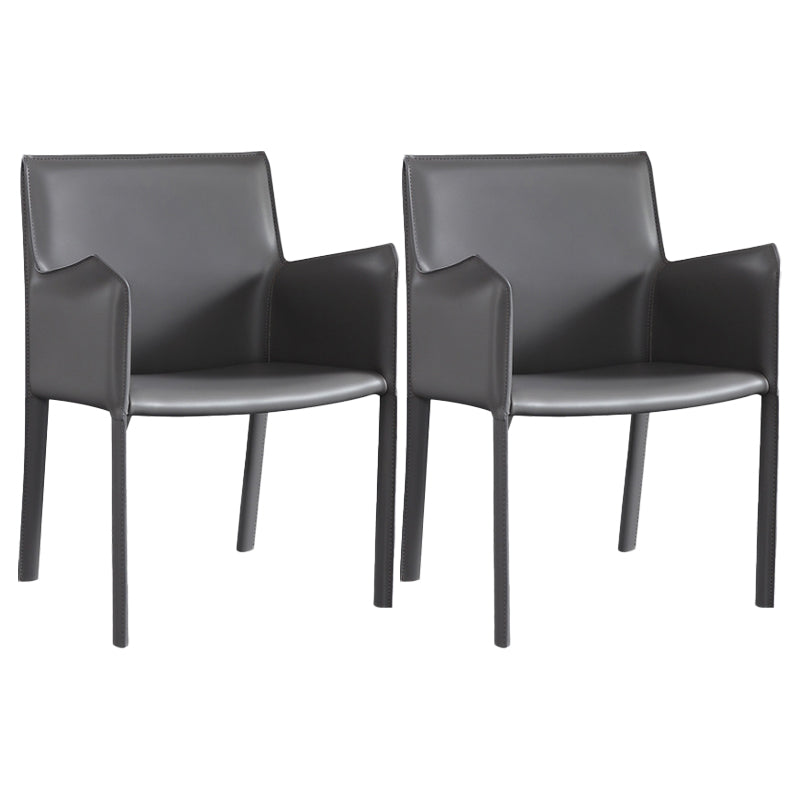 Silla de comedor tapizada moderna silla de acento de comedor de cuero falso