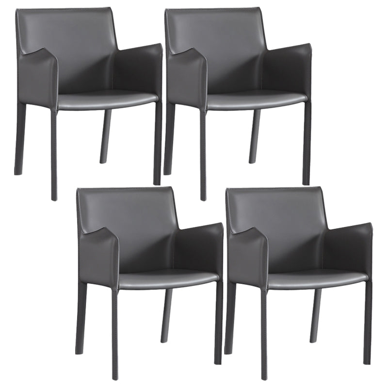 Silla de comedor tapizada moderna silla de acento de comedor de cuero falso