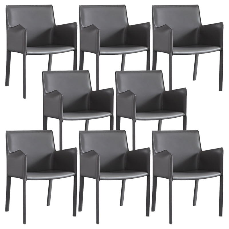 Silla de comedor tapizada moderna silla de acento de comedor de cuero falso