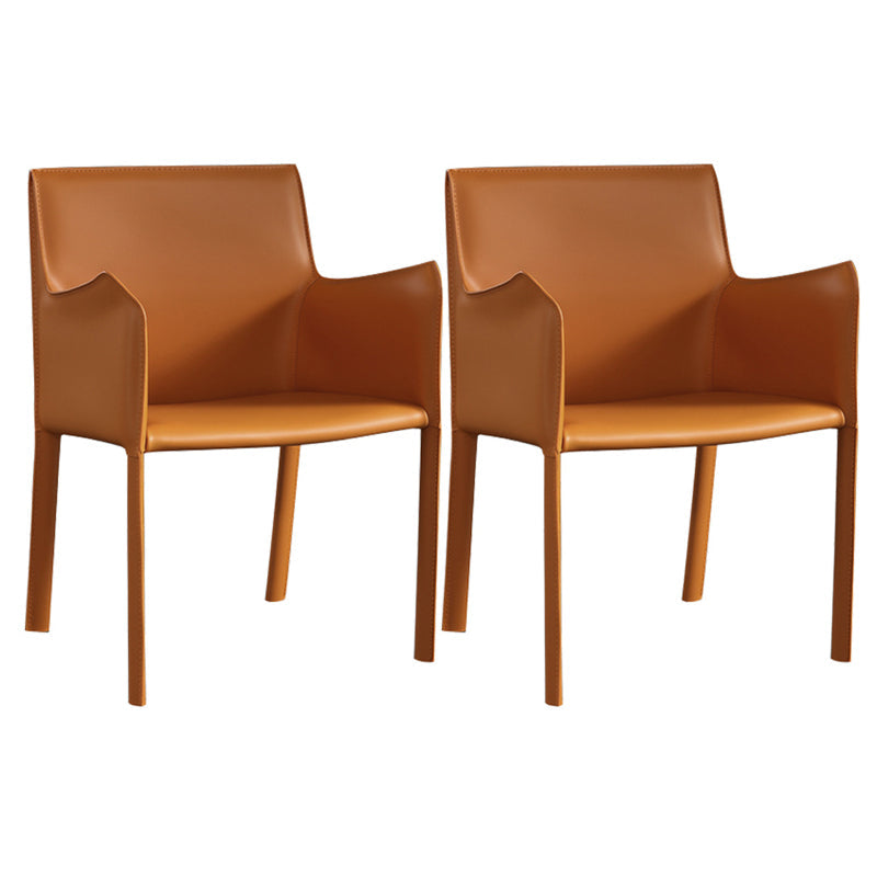 Silla de comedor tapizada moderna silla de acento de comedor de cuero falso