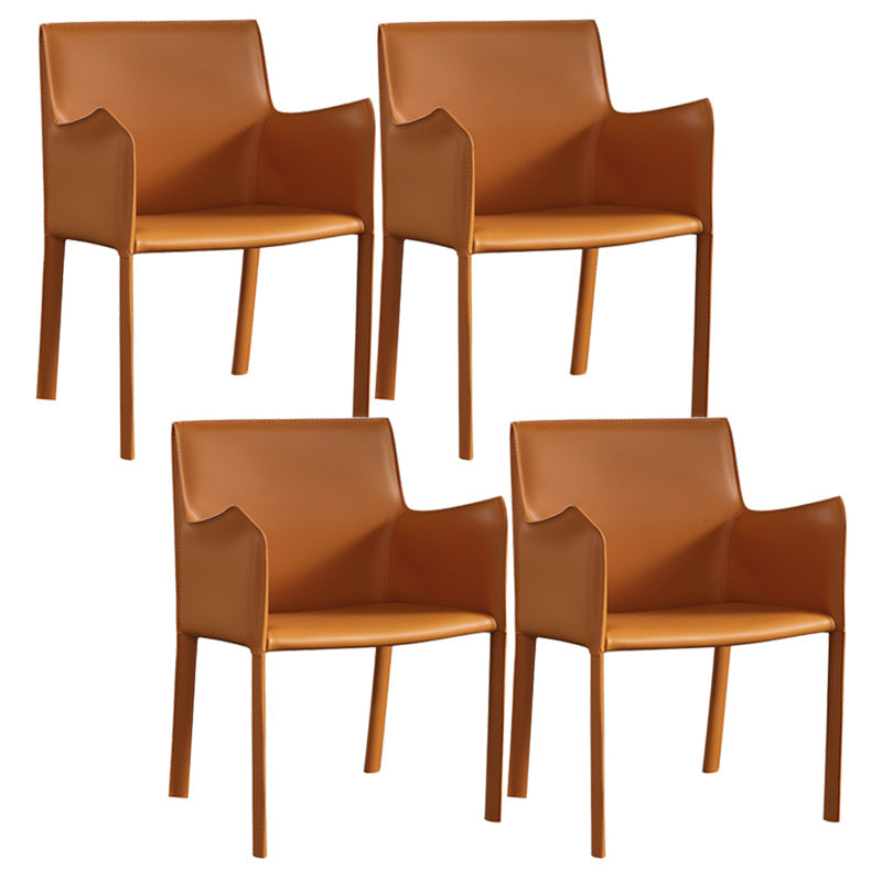 Silla de comedor tapizada moderna silla de acento de comedor de cuero falso