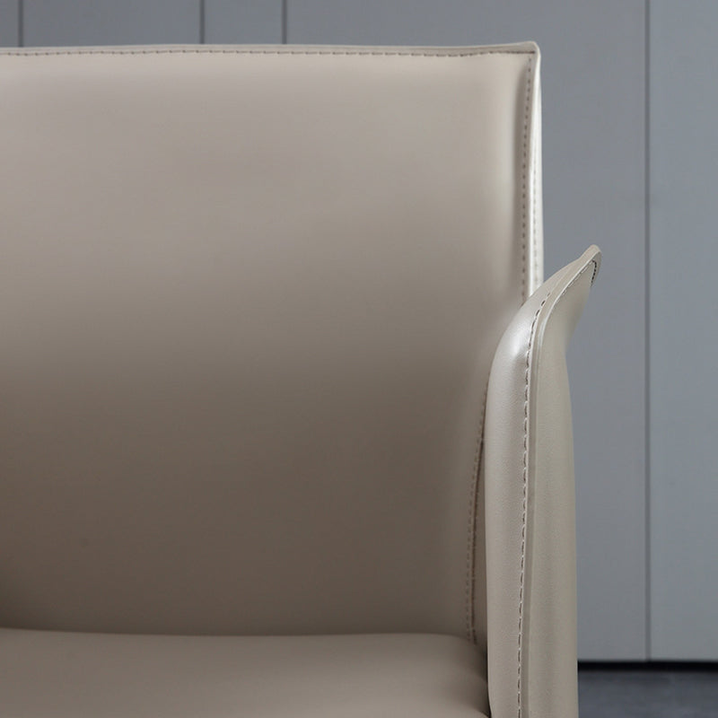 Silla de comedor tapizada moderna silla de acento de comedor de cuero falso