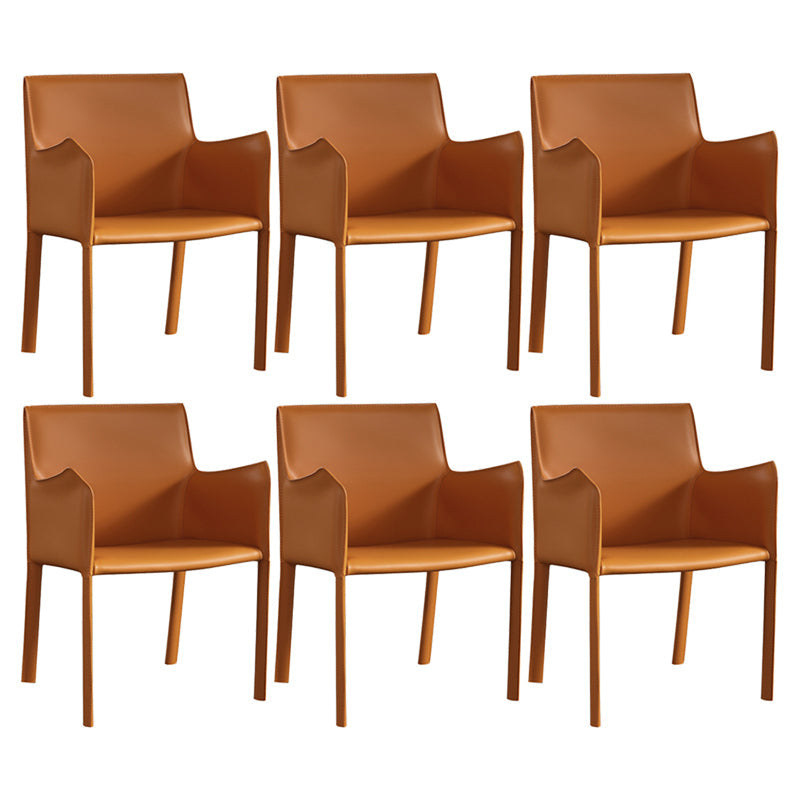 Silla de comedor tapizada moderna silla de acento de comedor de cuero falso