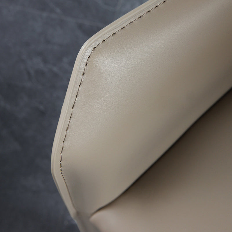 Silla de comedor tapizada moderna silla de acento de comedor de cuero falso