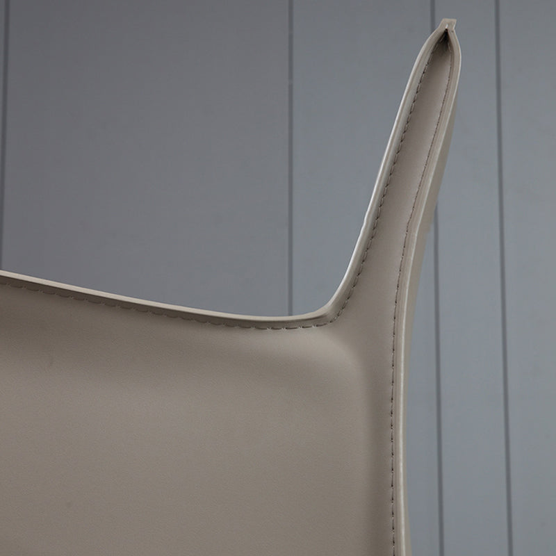 Silla de comedor tapizada moderna silla de acento de comedor de cuero falso