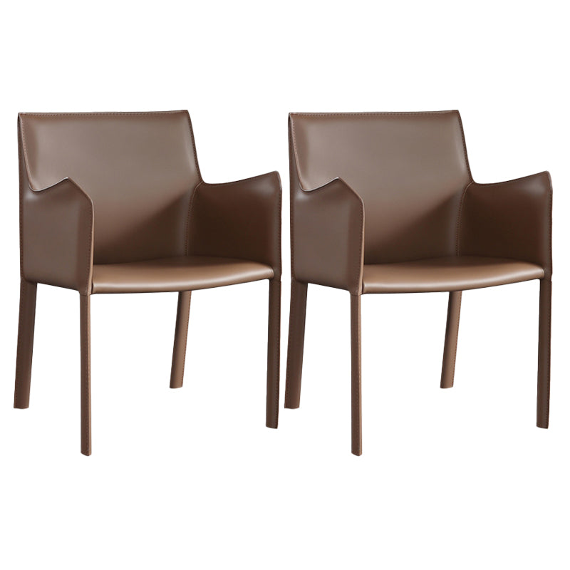 Silla de comedor tapizada moderna silla de acento de comedor de cuero falso