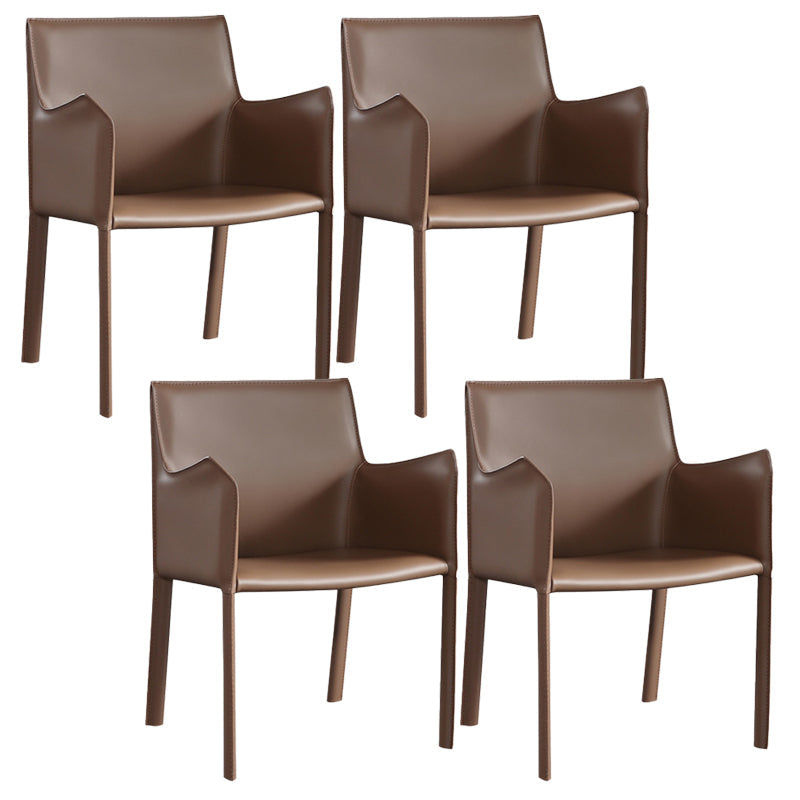 Silla de comedor tapizada moderna silla de acento de comedor de cuero falso